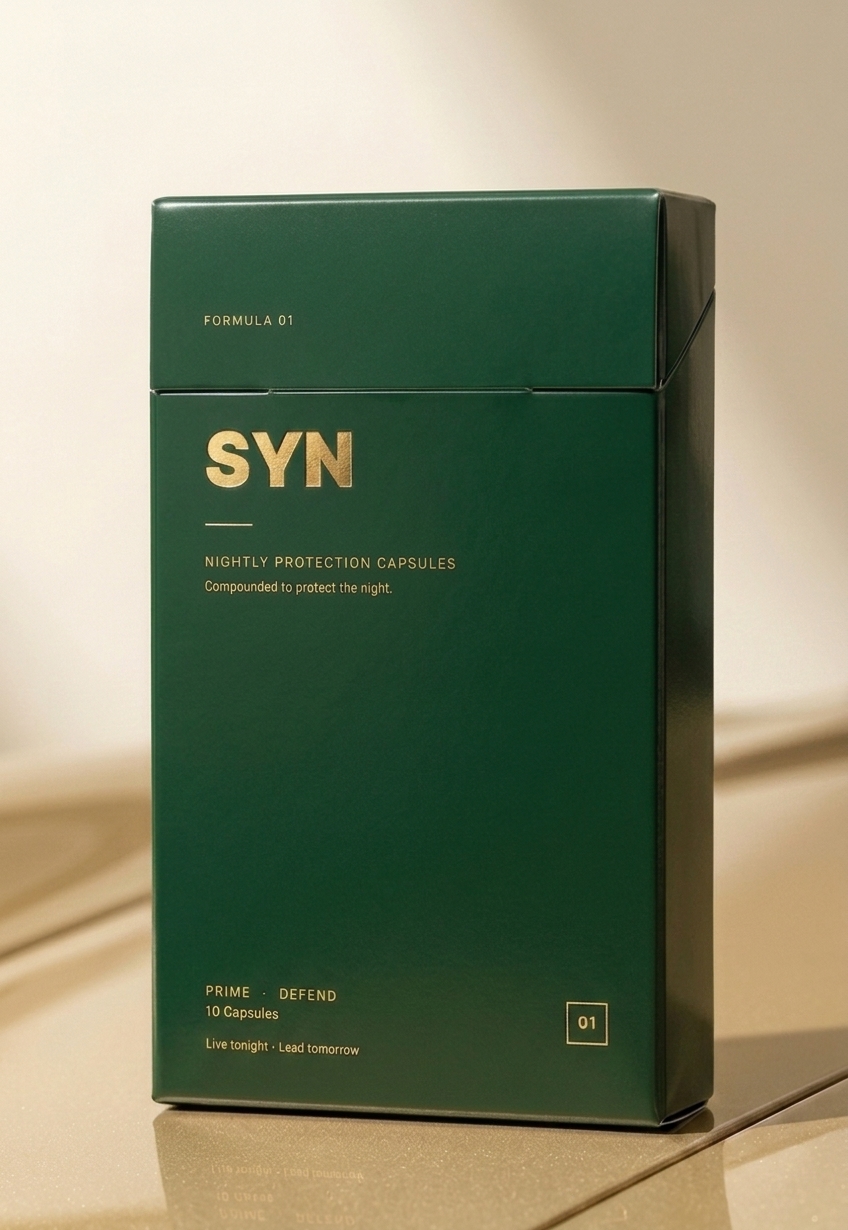SYN carton three-quarter view